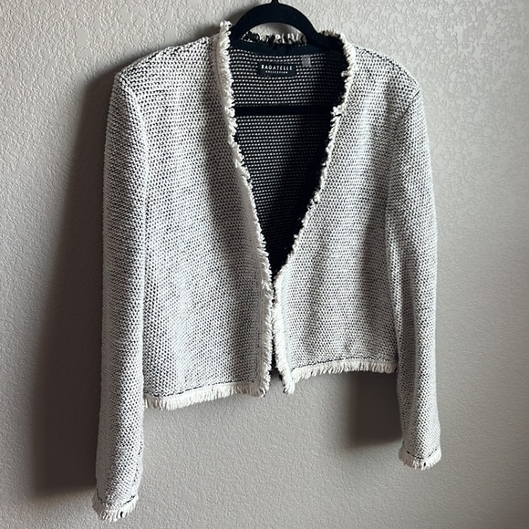 Bagatelle Collection Black & Ivory Blazer with Shoulder Pads Size XL - Picture 3 of 14